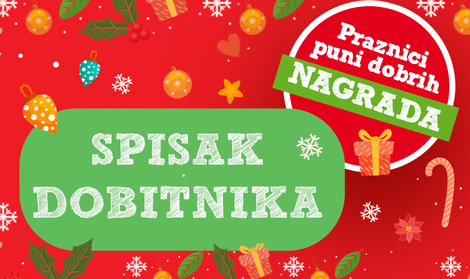 Spisak dobitnika - Novogodišnja nagradna igra