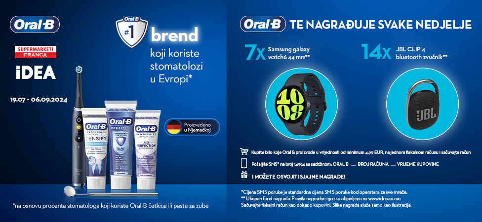 ORAL B te nagrađuje svake nedjelje