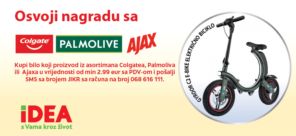 Osvoji električno biciklo uz brendove Colgate, Palmolive ili Ajax